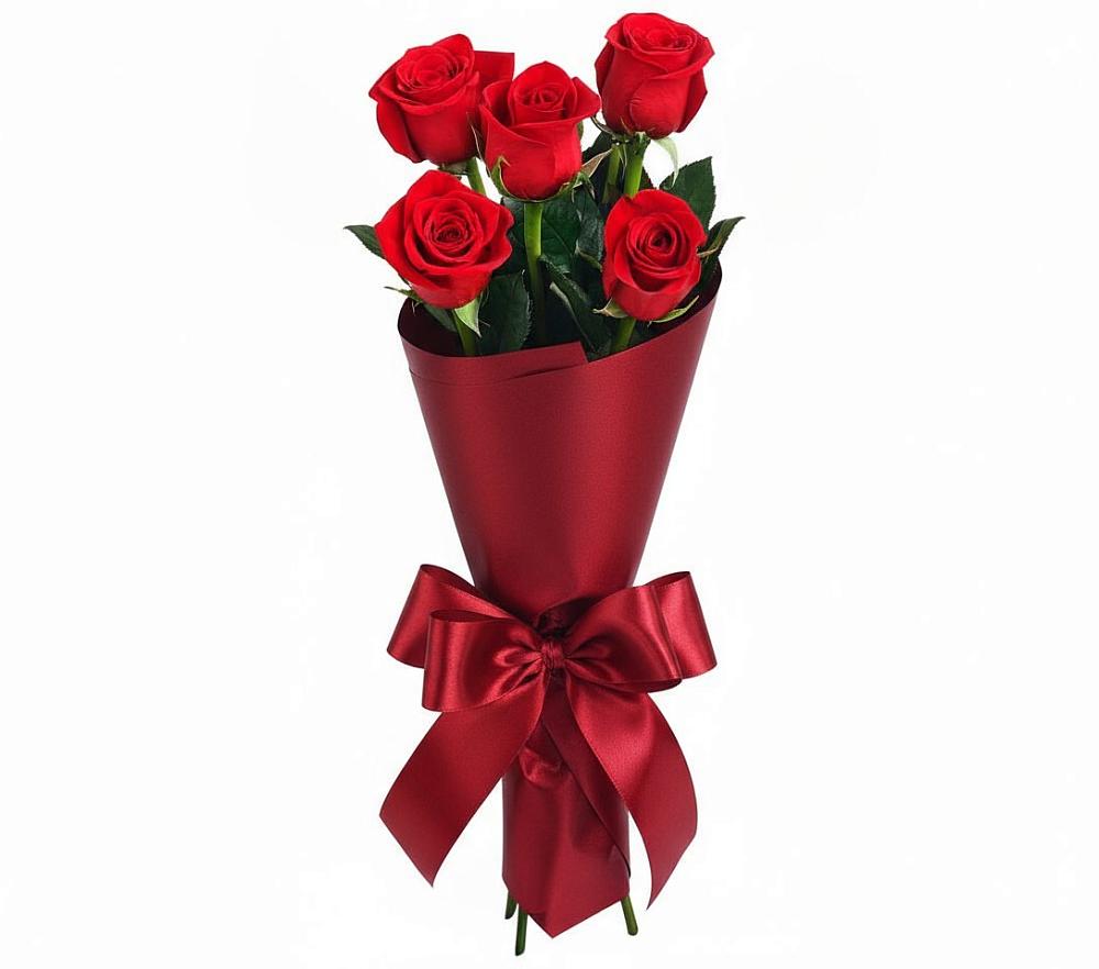 Букет 5 Красных роз Эдлесс Лав в Гремячинске