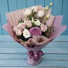 Букет цветов из:  Розы и Лизиантусы #REPLACE_PRED# Гремячинске