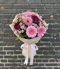 Букет цветов из:  Герберы и Хризантемы в Гремячинске