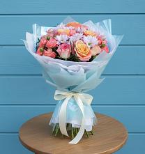 Букет цветов из:  Хризантемы и Розы в Гремячинске