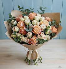 Букет цветов из:  Альстромерии и Розы в Гремячинске